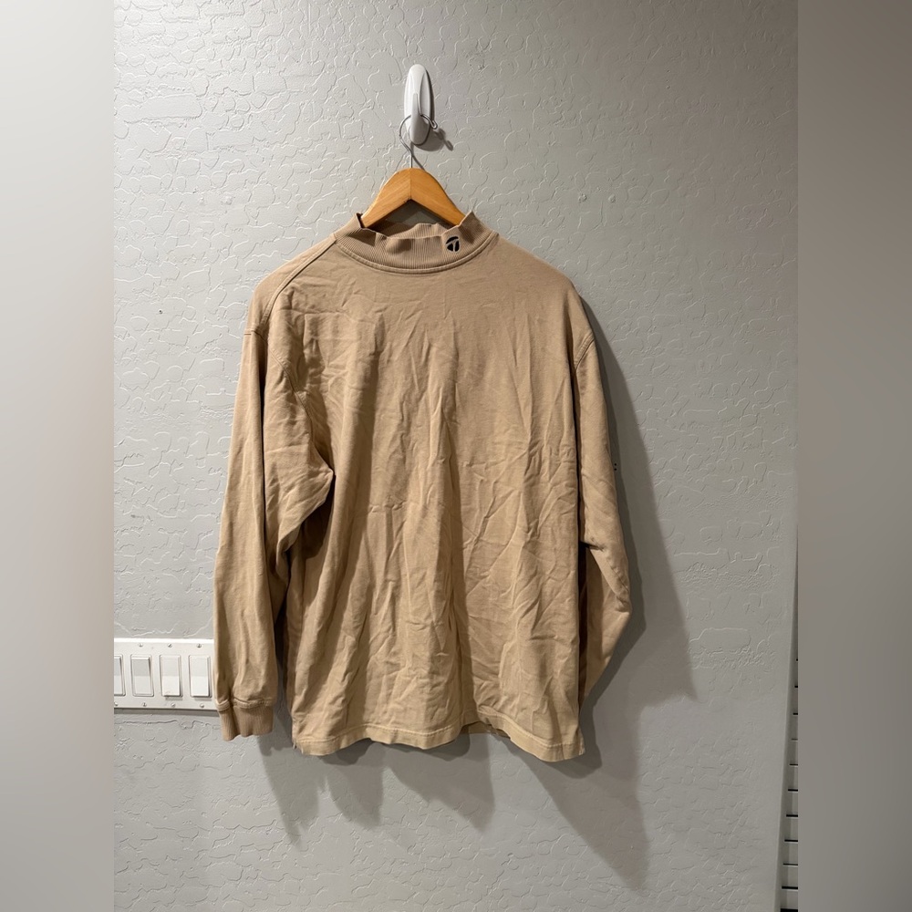 Vintage TaylorMade Mock Neck L/S Golf Shirt Size Medium Bin 1‎